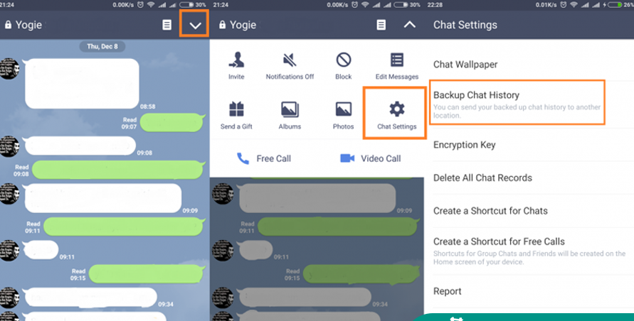 Cara Backup Chat Line Android ke iPhone