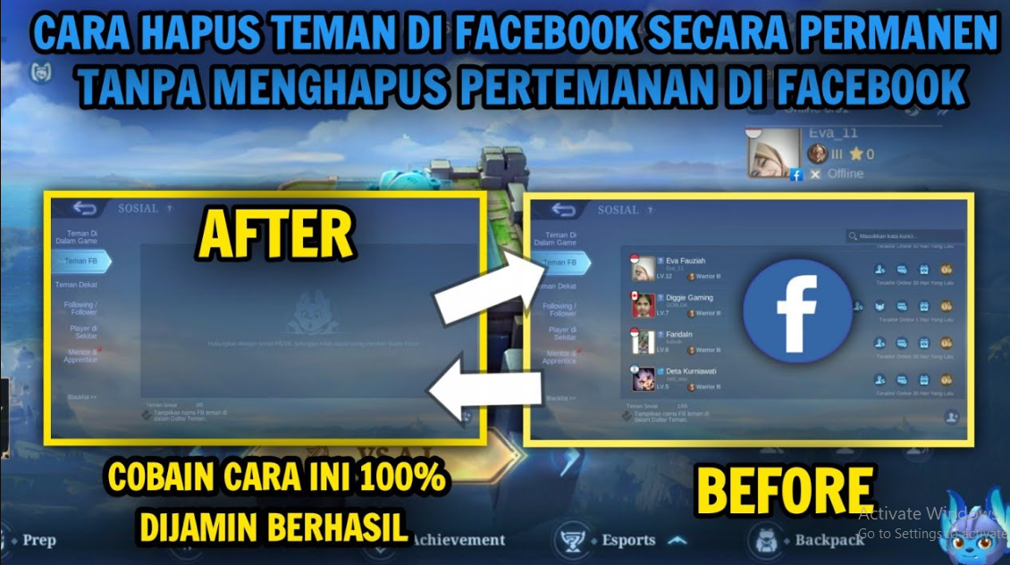 Cara Menghapus Teman Facebook di Mobile Legends dengan Mudah