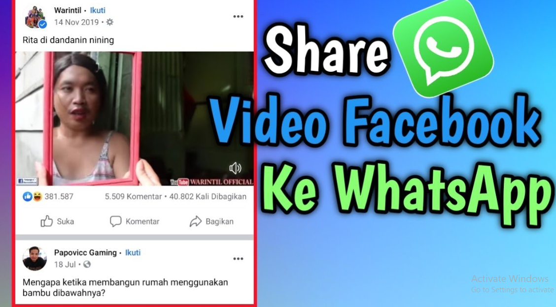 Cara Membagikan Video dari Facebook ke WhatsApp